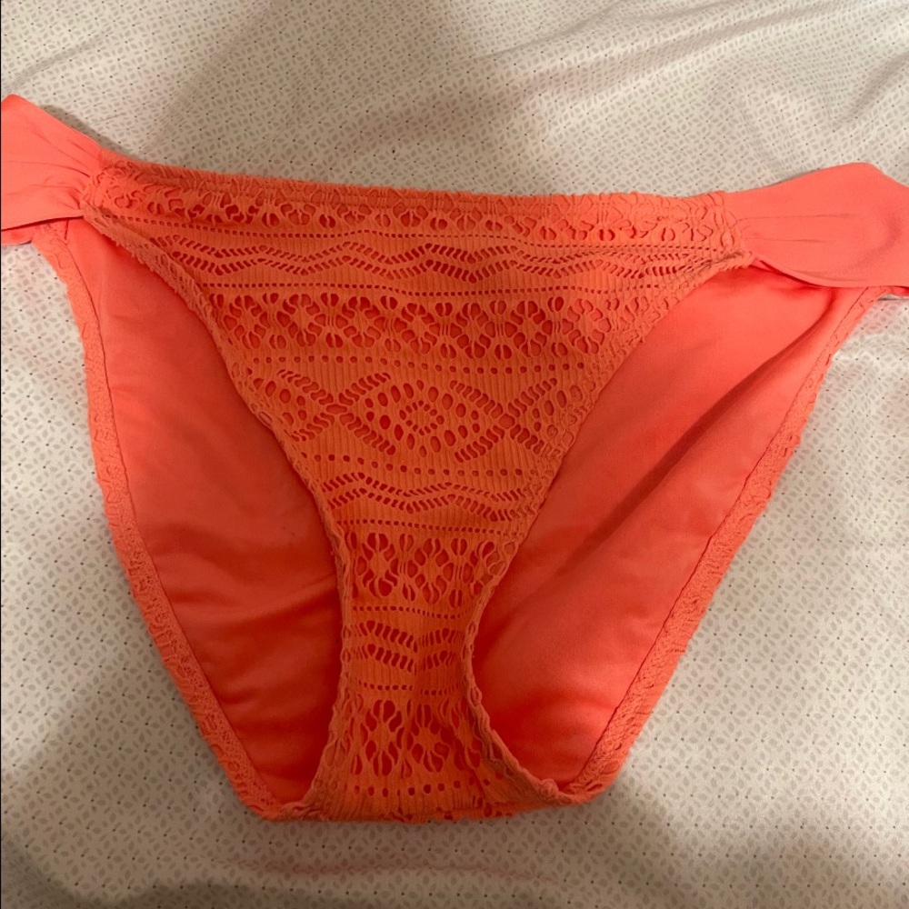 red camel swimsuit bottoms, color: coral size L